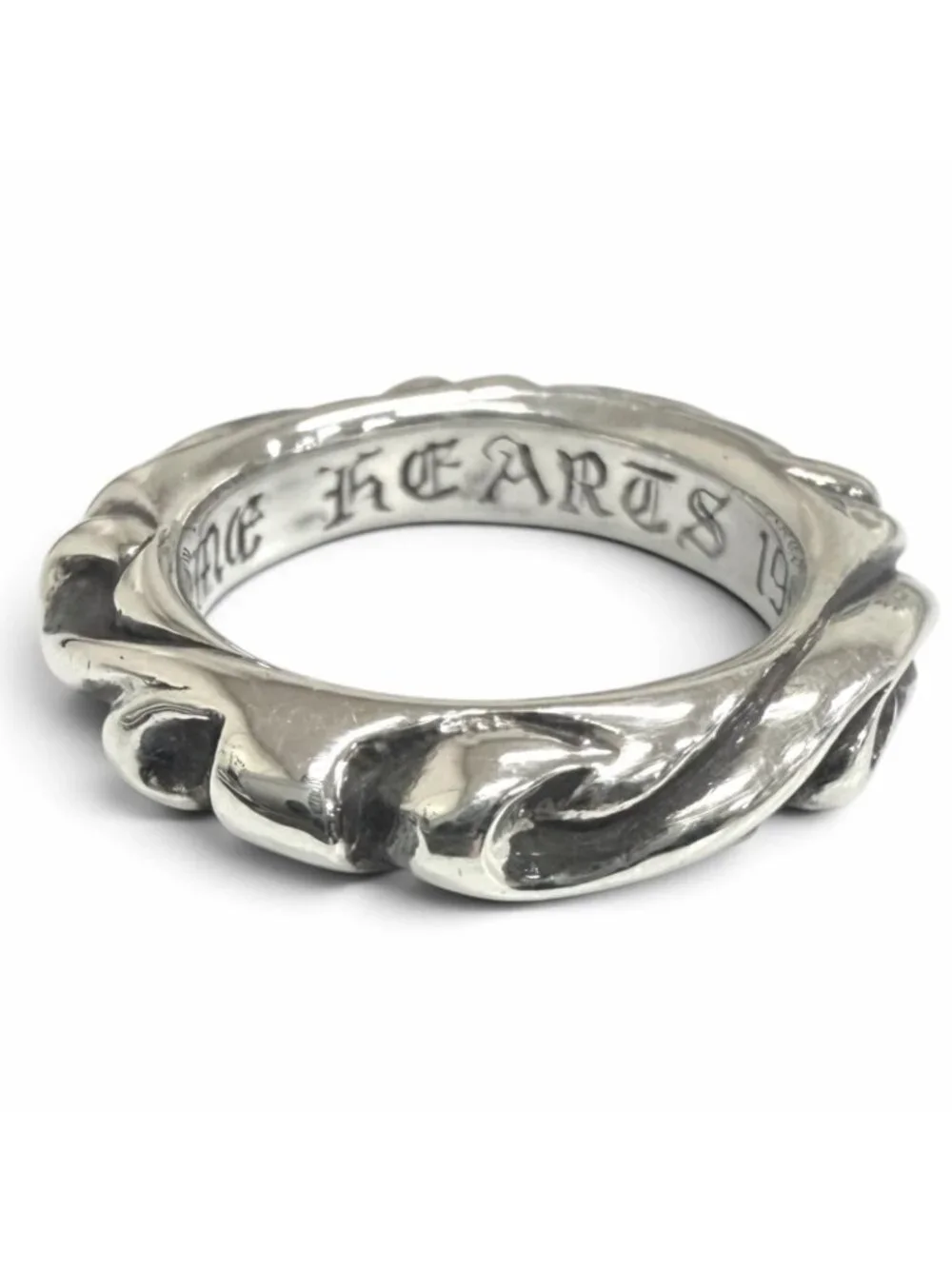 Chrome Hearts Scroll Band Ring Silver